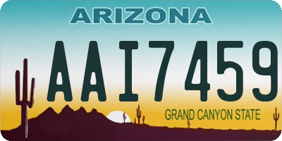 AZ license plate AAI7459
