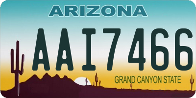 AZ license plate AAI7466