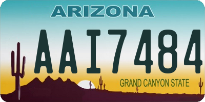AZ license plate AAI7484