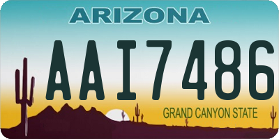 AZ license plate AAI7486