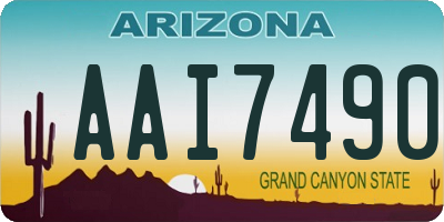 AZ license plate AAI7490