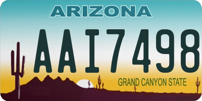 AZ license plate AAI7498