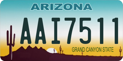 AZ license plate AAI7511