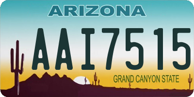 AZ license plate AAI7515