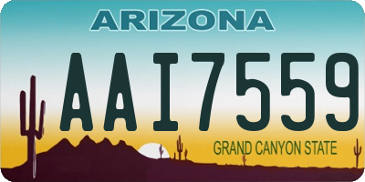 AZ license plate AAI7559