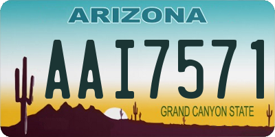 AZ license plate AAI7571