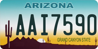 AZ license plate AAI7590