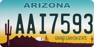 AZ license plate AAI7593