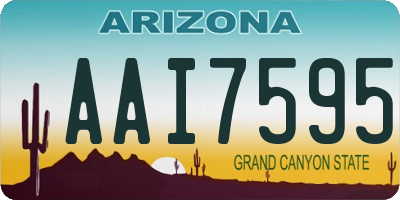 AZ license plate AAI7595