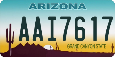 AZ license plate AAI7617
