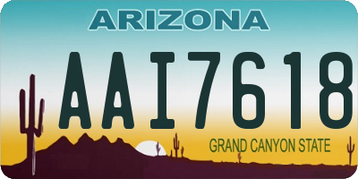 AZ license plate AAI7618