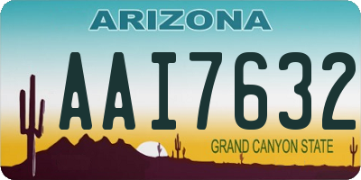 AZ license plate AAI7632