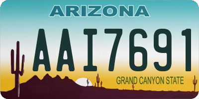AZ license plate AAI7691