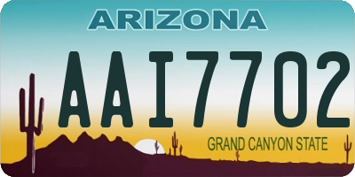 AZ license plate AAI7702