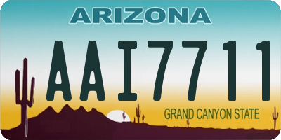 AZ license plate AAI7711