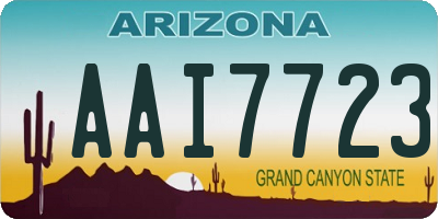 AZ license plate AAI7723