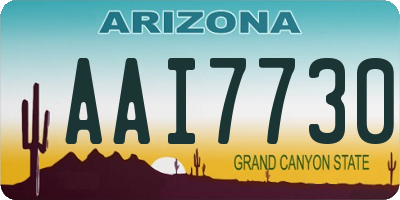 AZ license plate AAI7730