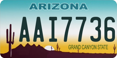 AZ license plate AAI7736