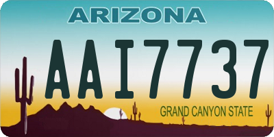 AZ license plate AAI7737