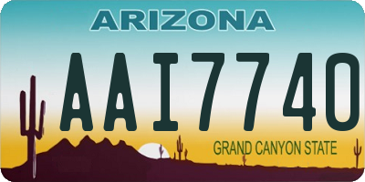 AZ license plate AAI7740