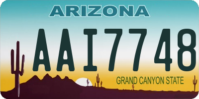 AZ license plate AAI7748