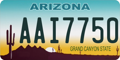 AZ license plate AAI7750