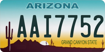 AZ license plate AAI7752