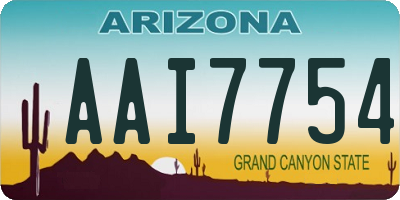 AZ license plate AAI7754