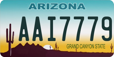AZ license plate AAI7779