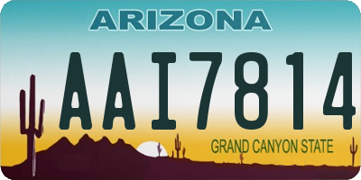 AZ license plate AAI7814