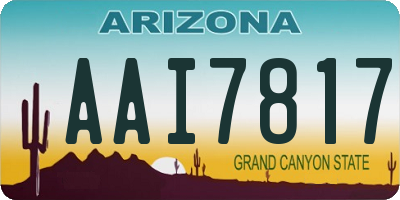 AZ license plate AAI7817