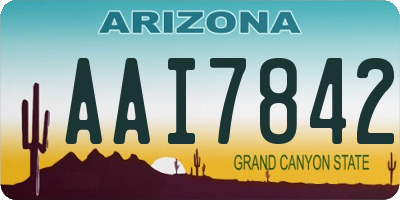 AZ license plate AAI7842