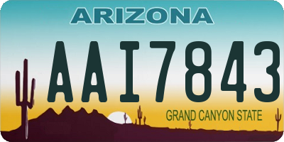 AZ license plate AAI7843