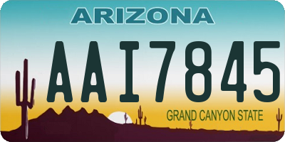 AZ license plate AAI7845