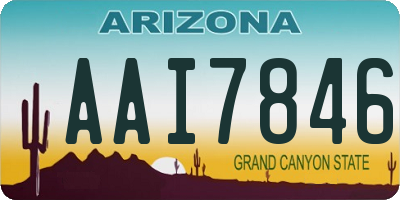 AZ license plate AAI7846