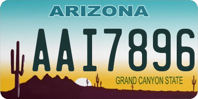 AZ license plate AAI7896