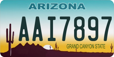 AZ license plate AAI7897