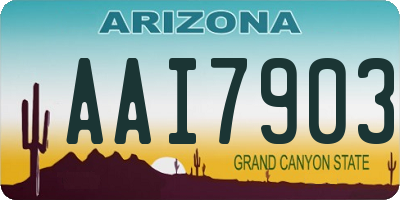 AZ license plate AAI7903
