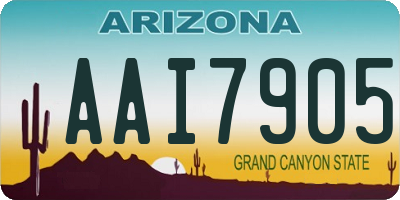 AZ license plate AAI7905