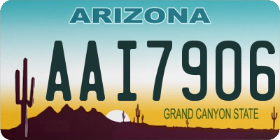 AZ license plate AAI7906