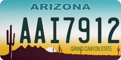 AZ license plate AAI7912
