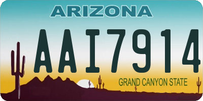 AZ license plate AAI7914