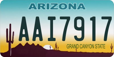 AZ license plate AAI7917