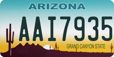 AZ license plate AAI7935