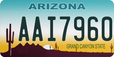 AZ license plate AAI7960