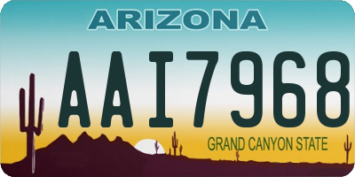 AZ license plate AAI7968