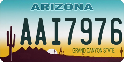 AZ license plate AAI7976