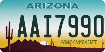 AZ license plate AAI7990