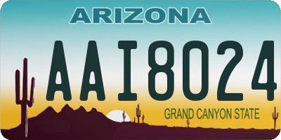 AZ license plate AAI8024