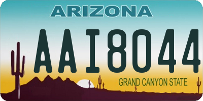 AZ license plate AAI8044